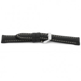 Bracelet de montre Universel I018-XL Cuir Noir 24mm